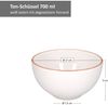 3er Set Salatschüssel Wolle Ø 17,5cm + 20,5cm + 24cm weiß Größe S M L rustikal Ton stabil lasiert Bild 4