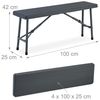Relaxdays Bierbank 2er Set Holzoptik Bild 5