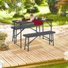 Relaxdays Bierbank 2er Set Holzoptik Bild 3