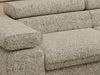 MKS Möbel 'Pablo L-Form' Ecksofa mit Schlaffunktion, verstellbare Kopfstützen, Beige, Struktur, T25 Topper, Rechts Bild 5