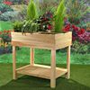 Hochbeet 4 Fächer Gartenbeet Holz Blumenständer Pflanzkasten Pflanztisch Gemüse Bild 3