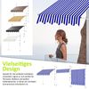 Klemmmarkise Sonnenschutz Markise 150-400cm LED Balkon Terasse Fenstermarkise Ausziehbar Windschutz Bild 3