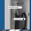 Umkleideschrank Spind KACPER - 2 Abteile, Etikettenhalter Lüftungsschlitze | Umkleidespind Metall Schließfachschrank Garderobenspind, 180x60x50cm Grau-Blau Bild 4