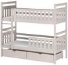 Kids Collective Hochbett 80x180, 90x200 cm mit 2 Schubladen Kinderbett mit Rausfallschutz Lattenrost, umbaubar in 2 Kinderbetten, Kaschmir, 200x90, mit Matratze Bild 2