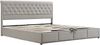 Polsterbett 140×190 cm aus Samt-Stoff mit LED-Beleuchtung und Stauraum, grau Bild 5
