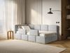 Selsey 'Cloudy' Kinderbett 120 cm, Bettkasten, 2x Rausfallschutz, Chenille, links, Hellgrau Bild 3