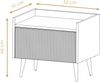 AX LIVING Nachttisch Modern Acaddo – 52 cm Breite, Design Kaschmir Bild 2