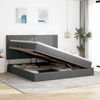 vidaXL Aufbewahrungsbett mit Matratze Dunkelgrau 200 x 200 cm 3371740 Bild 4