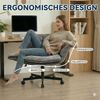Leawin Drehstuhl Ergonomischer Drehstuhl aus Chenille mit breitem Sitz Bild 3