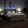 vidaXL Boxspringbett mit Matratze Taupe 180x200 cm Stoff 3292864 Bild 5