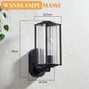 Nettlife Außen-Wandleuchte Schwarz für Innen & Außen Garten E27 Fassung max. 40W, ohne Leuchtmittel, für Terrasse Balkon Hauswand Garten Bild 3