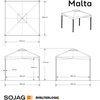 Sojag Malta 1010 | Alu Pavillon 3x3 m | mit Bild 4