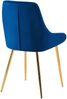 2er Set Esszimmerstuhl PUNAR - Samt Dunkelblau 50x53x86 cm Gold | Essstühle Esszimmerstühle Küchenstühle Wohnzimmerstühle Bild 4