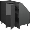 Dachschrägenschrank Eckschrank Rion Anthrazit Hochglanz/Anthrazit mit 1 Tür Vicco Bild 4