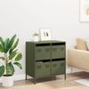 vidaXL Sideboard Olivgrün 68x39x73,5 cm Kaltgewalzter Stahl 851260 Bild 3