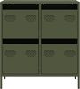 vidaXL Sideboard Olivgrün 68x39x73,5 cm Kaltgewalzter Stahl 851260 Bild 5