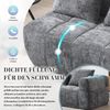 L-Form Sofa, 3-Sitzer, Chenille, Chaiselongue, 3 Kissen, Grau Bild 2