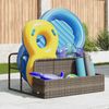 vidaXL Pool Aufbewahrungsbehälter Grau 110x100x57 cm Poly Rattan 4104090 Bild 3