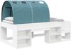 vidaXL Hochbett für Kinder mit Stauraum 3 Stk. Weiß und Hellblau 3423594 Bild 2