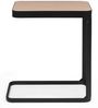 Beistelltisch Tirevit aus Tannenholz, modernes Design, naturfarben, Metallgestell, 50x30 cm Bild 2
