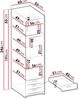 Kleiderschrank Elena 1D3S (Farbe: Lefkas Eiche, mit Schrankaufsatz) Bild 4