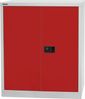 Bisley 'Universal' Flügeltürenschrank, Kardinalrot / Lichtgrau, 100 x 40 x 91,4 cm, 1 Fachboden Bild 2