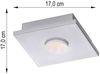 LED Deckenleuchte, dimmbar, weiß, nickel-matt, L 17 cm Bild 5