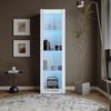 HAUSS SPOLE Vitrine Hochglanz-Hochschrank mit LED-Beleuchtung, 3 Glasfächer, Weiß (4 Fächern, 3 Glasfächer) Vtrine Bild 2