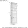 HAUSS SPOLE Vitrine Hochglanz-Hochschrank mit LED-Beleuchtung, 3 Glasfächer, Weiß (4 Fächern, 3 Glasfächer) Vtrine Bild 4