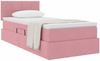 vidaXL Aufbewahrungsbett mit Matratze Rosa 90 x 190 cm Samt 3370730 Bild 3