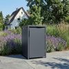 1er Mülltonnenbox für 120 l in Anthrazit - Premium Verkleidung Wetterfest & Korrosionsbeständig - Storage Cabinet Möbelschrank mit Gasdruckdämpfer Soft-Close Deckelseilzug Magnetverschluss Bild 2