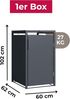 1er Mülltonnenbox für 120 l in Anthrazit - Premium Verkleidung Wetterfest & Korrosionsbeständig - Storage Cabinet Möbelschrank mit Gasdruckdämpfer Soft-Close Deckelseilzug Magnetverschluss Bild 3