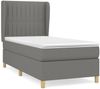 Boxspringbett mit Matratze Stoff Dunkelgrau 90x190 cm, Härtegrad: H2 [3128646] Bild 2