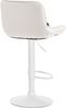 Barhocker RAGAD - Samt Creme 49x51x85 cm Weiß | Barstuhl Höhenverstellbar Mit Lehne Drehbar Tresenhocker Tresenstuhl Kneipenhocker Kneipenstuhl Bild 4