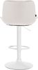 Barhocker RAGAD - Samt Creme 49x51x85 cm Weiß | Barstuhl Höhenverstellbar Mit Lehne Drehbar Tresenhocker Tresenstuhl Kneipenhocker Kneipenstuhl Bild 5