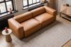 KAWOLA Sofa CELESTE 4-Sitzer Leder cognac 72 x 114 x 302 cm Bild 5