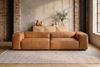 KAWOLA Sofa CELESTE 4-Sitzer Leder cognac 72 x 114 x 302 cm Bild 2