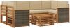 vidaXL Outdoor-Sofagarnitur 7 pcs Natur und Beige Massivholz Akazie 3384079 Bild 2