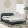 vidaXL Bett mit Matratze "Dover" Dunkelgrau 140x200 cm Samt 3208412 Bild 3