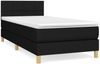 vidaXL Boxspringbett mit Matratze Schwarz 90x200 cm Stoff 3140587 Bild 2