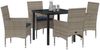 vidaXL Tisch- und Stuhlset mit Kissen 5 pcs Grau PE-Rattan 3379829 Bild 3