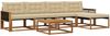 vidaXL Outdoor-Sofagarnitur mit Kissen 6 pcs Natur und Beige 3381377 Bild 2