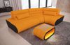 Mini Stoff Ecksofa Concept L Form - Mikrofaserstoff - apricot-schwarz - Rechts Bild 2