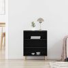 vidaXL Sideboard Schwarz Eichen-Optik 57 x 35 x 70 cm Holzwerkstoff 862043 Bild 4