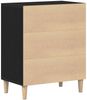 vidaXL Sideboard Schwarz Eichen-Optik 57 x 35 x 70 cm Holzwerkstoff 862043 Bild 5