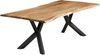 Esstisch 220 x 110 x 77 cm aus Metall und Akazie in Farbe Schwarz und Naturbraun Bild 3