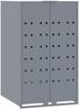 Mülltonnenbox GORILO für 4 Tonnen Grau 276x79x117 cm Stahl | Mülltonnenverkleidung 4er Mülltonnenhaus Bild 5