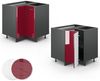 Eckunterschrank Fame-Line Bordeaux Hochglanz 80.5 cm , AP Eiche Vicco Bild 5