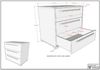 Schubkastenkommode >Sam< in Eiche Melamin Dekor - 67,7x61,5x43 (BxHxT) Bild 3