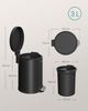 SONGMICS Mülleimer Kosmetikeimer Kosmetikeimer, 3/6 L Mülleimer Bad, Tretmülleime Bild 5